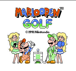 Mario Open Golf Title Screen
